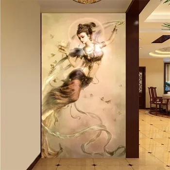 beibehang Пользовательские обои 3d фреска фон входа в гостиную Feitian фотографии сказочный потолок спальни papel de parede 3d
