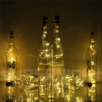 Гирлянда с пробкой для бутылок; 2 м 20 светодиодов; украшение для винных бутылок в форме пробки; Рождественская праздничная вечеринка Alloween
