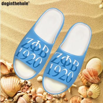 Летние женские тапочки Doginthehole EVA, модные Новые Кокосовые тапочки Phi Beta Sigma с принтом женского общества, пляжные сандалии для болотной ходьбы