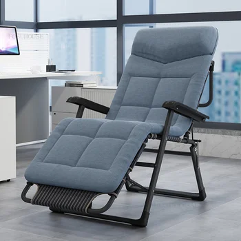 Современные минималистичные тканевые складные стулья для мебели гостиной Бытовое кресло с откидной спинкой Офисное кресло Кресло для отдыха на балконе