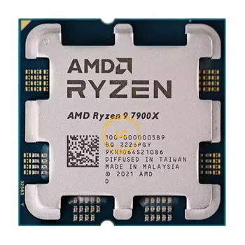 НОВЫЙ AMD Ryzen 9 7900X R9 7900X 4,7 ГГц 12-ядерный 24-потоковый процессор Процессор 5 Нм L3 = 64 М DDR5 100-000000589 Сокет AM5 без вентилятора