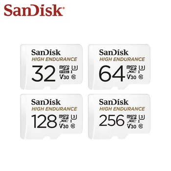 SanDisk High Endurance Micro SD Карта 256 ГБ Видеокарта для видеомониторинга TF Карта 128 ГБ карта microSD 64 ГБ Карта памяти 32 ГБ для видео