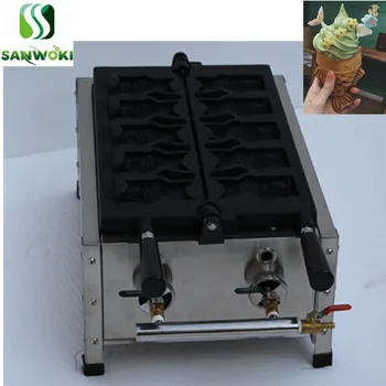 LPG газ С Открытым ртом Рыба Вафельница машина для приготовления мороженого Тайяки Машина для приготовления рыбы в форме Вафельницы машина для изготовления вафельных рожков