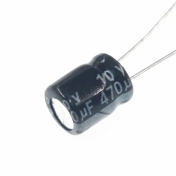 100шт 470 мкФ 10 В 470MFD 10 Вт 6*7 мм алюминиевый электролитический конденсатор радиальный