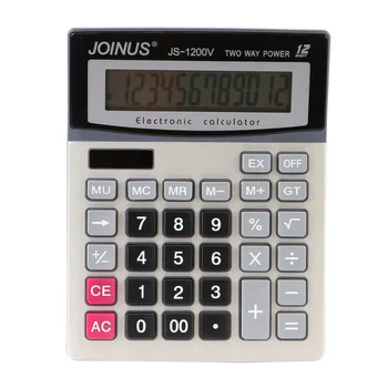 Солнечный калькулятор, 12-значный финансовый учет, Канцелярские принадлежности, компьютер с двойным источником питания, Студенческий калькулятор, калькулятор