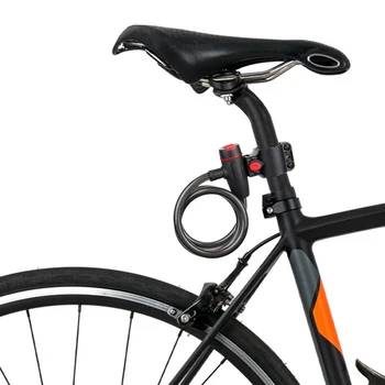 Велосипедный замок с 2 ключами для горного MTB дорожного велосипеда, фиксированный противоугонный стальной тросовый замок