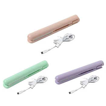 Электронная плойка для завивки волос с USB-шиной, выпрямляющая мини-плойку 2 В 1, Керамические инструменты для укладки, плойка для завивки волос, утюжок для завивки волос