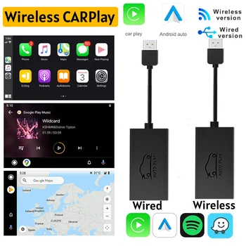 НОВЫЙ беспроводной адаптер CarPlay USB, проводной Автомобильный мультимедийный плеер Android Auto AI Box, автоматическое подключение Bluetooth для Android 5.1 Выше