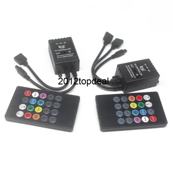 Светодиодный музыкальный ИК-контроллер 20 клавиш дистанционного звукового датчика двойной одиночный для светодиодной ленты 2835 3528 5050 RGB