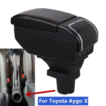 Для Toyota Aygo X Коробка подлокотника Для Toyota Aygo X коробка автомобильного подлокотника Внутренняя Модернизация с USB зарядкой Пепельница Автомобильные Аксессуары