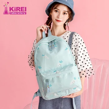 Рюкзак для отдыха Mori Department, сумка для средней школы, женский водонепроницаемый рюкзак из полиэстера с вышивкой большой емкости