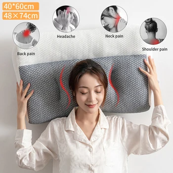 Супер Эргономичная подушка, облегчающая боль, Ортопедическая подушка, защищающая шейный отдел позвоночника, подушка для шеи во всех положениях сна, Шейные подушки