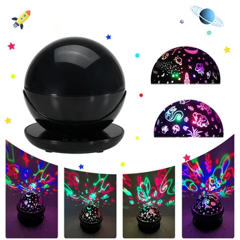 Magics Ball Projector Light Светодиоды Поворотный Ночник с Животными / Звездными Узорами Крышка USB Сценический Эффект Свет для Дискотеки