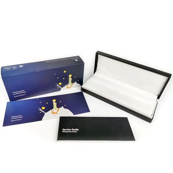 Роскошная коробка MB из высококачественной черной кожи для перьевых/ шариковых ручек / роликовых ручек с гарантийным руководством