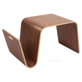 Приставной столик из массива дерева Простой приставной столик Мебель для гостиной Прикроватный столик Журнальный столик для гостиной Диван-столик приставные столики