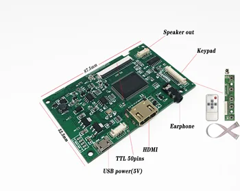 Плата драйвера Контроллер ЖК-экрана HDMI Для AT070TN90 AT070TN94 AT070TN92 AT090TN10 AT070TN93 Micro USB 50 контактов