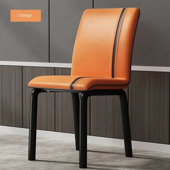 Банкетная опора для спинки Обеденные стулья для гостиной Современный дизайн Кожаного итальянского офисного кресла Nordic Sillas Мебель для дома