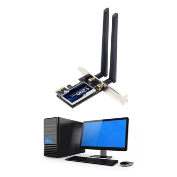 PCI-е ВТ4 WiFi карты.0 беспроводная карта прогноза-AC1200 802.11 ac двухдиапазонный 1200 м
