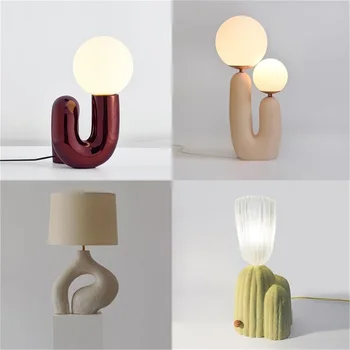 Настольные лампы из смолы TEMAR Современный Креативный дизайн Светодиодный настольный светильник Домашний Декоративный светильник для спальни