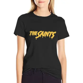 Футболка The Saints, винтажная футболка, милые топы, одежда в стиле хиппи, женское длинное платье-футболка