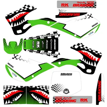 Полный набор комплектов Наклеек 3M Мотоциклетные Графические Фоны Наклейки Для Kawasaki KX125 KX250 1999 2000 2001 2002 KX 125 KX 250