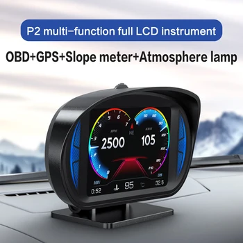 4-дюймовый OBD HUD GPS Автомобильный головной дисплей, сигнализация температуры, измеритель наклона, Спидометр, Многофункциональная приборная панель, Автомобильные аксессуары AE