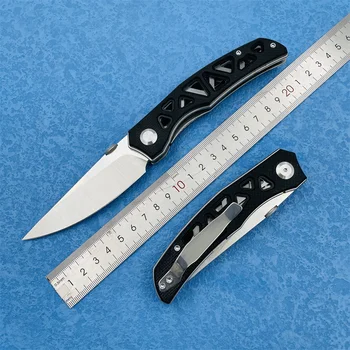 Ручка G10 серовато-черная сталь 9Cr18Mov, наружное тактическое складное лезвие, походный складной нож, карманный нож для самообороны в джунглях