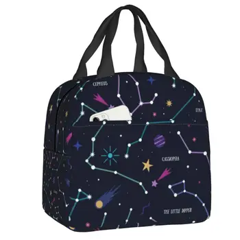 Термоизолированные сумки для ланча The Stars Женские Space Galaxy, Многоразовый контейнер для ланча для школы, многофункциональная коробка для еды