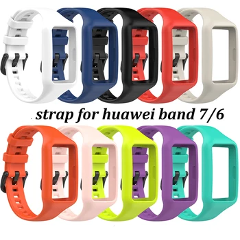 силиконовый ремешок для Huawei Band 7, мягкий ремешок из ТПУ, ремешок для часов Huawei Band 6, ремешок для часов, браслет для Honor 6 pro, ремешок