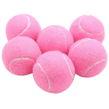 6 шт. в упаковке, Розовые теннисные мячи, износостойкие эластичные тренировочные мячи 66 мм, теннисный мяч для начинающих для клуба
