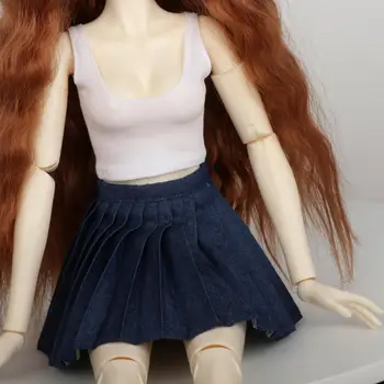 Жилет, джинсовая юбка для куклы 1/3 BJD, повседневная одежда в классическом стиле для детских игрушек