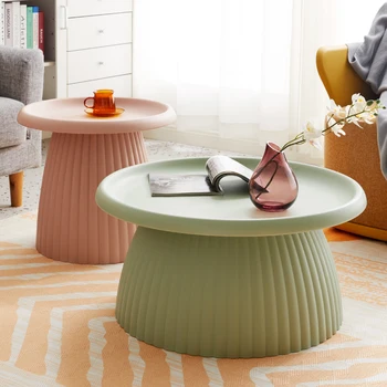Минималистичный Уникальный журнальный столик для гостиной, современный Небольшой дизайнерский журнальный столик, Круглый столик для спальни, мебель для салона красоты