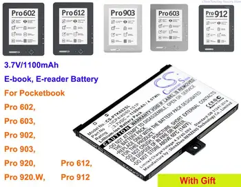 CS Аккумулятор для чтения электронных книг емкостью 1100 мАч для Pocketbook Pro 602, Pro 603, Pro 612, Pro 902, Pro 903, Pro 912, Pro 920, Pro 920.W