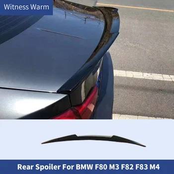 ABS Глянцевый черный V-образный задний спойлер, крыло для BMW 4 серии M3 F80 M4 F82 F83, выступ багажника 2014 +
