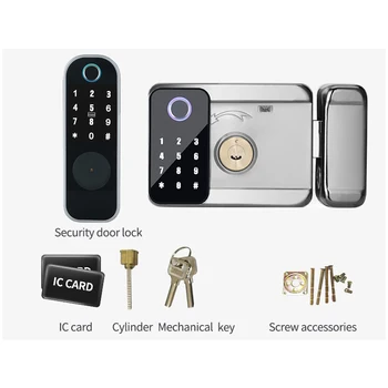 Домашняя карта безопасности, пароль от отпечатка пальца, водонепроницаемый умный замок для наружной двери, блокировка приложения Tuya Wifi для ворот
