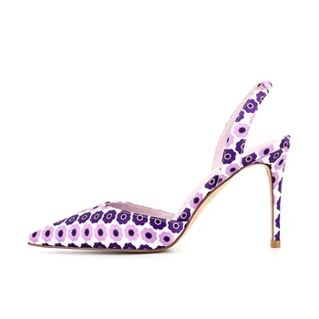 Женская обувь с Цветочным Узором, Женские Босоножки на Высоком Каблуке С Острым носком, Zapatos De Mujer, Женские Туфли-лодочки, Sandalias
