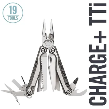 Мультитул LEATHERMAN - Charge + TTi Titanium с ножницами и сменными кусачками премиум-класса, нержавеющая сталь