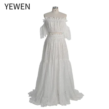 Комплект из 2 предметов, вечернее платье в стиле бохо, пляжные простые свадебные платья YW230308
