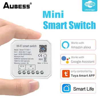 Беспроводной выключатель Tuya Sanrt Smart Home Wifi Smart Life Mini Switch Модуль Smart Light Switch Пульт дистанционного управления