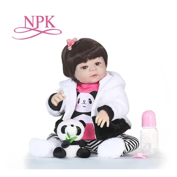 NPK 57 СМ boneca reborn silicone completa Полный Виниловый Силикон Reborn Baby Doll Игрушки Реалистичный Детский День Рождения Рождественский Подарок игрушка для ванны