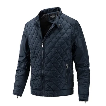 Куртка мужская осенне-зимняя Новая мотоциклетная повседневная котоновая куртка из тонкого хлопка в американском стиле
