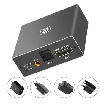 Вытяжка HDMI2.0 с разрешением 4K при 60 Гц до с (оптический SPDIF + L/R стерео) Адаптер для подключения звука Прямая поставка