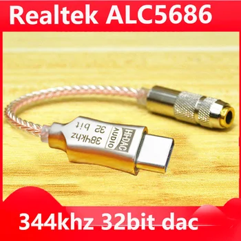 ALC5686 USB Type C до 3,5 мм ЦАП для наушников Amplifie Усилитель для наушников Цифровой Декодер AUX аудиокабель hifi адаптер конвертер Android