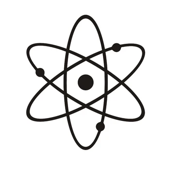 Виниловая наклейка с атомным символом Наклейка на стену ноутбук Окно автомобиля 20 цветов на выбор