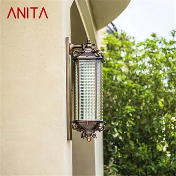 Уличный настенный светильник ANITA LED Классические Ретро Роскошные бра Водонепроницаемый IP65 Декоративный для дома