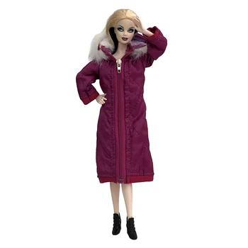 NK 1 шт. Теплая одежда на зиму, имитация кукольного пуховика, кукла 1/6, цельное пальто, сменные аксессуары для куклы Барби