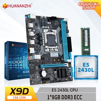 Комплект материнской платы HUANANZHI X79 X9D с процессором Xeon LGA 1356 E5 2430L 1шт x 8 ГБ = 8 ГБ 1333 МГц 10600R DDR3 ECC REG Memory RAM