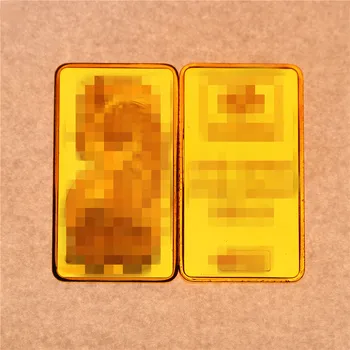 24-Каратный золотой слиток с позолотой Памятная монета Коллекция золотых поделок Золотой слиток с позолотой