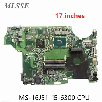 Восстановленная материнская плата ноутбука MSI MS-16J51 версии 1.0 DDR4 с процессором SR2F0 i5-6300 GPU N16P-GX-A2 MB протестирована на 100%