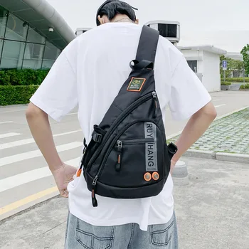 Мужские сумки через плечо, дорожные сумки через плечо, мужская нагрудная сумка в стиле милитари для школьной поездки, водонепроницаемая нейлоновая сумка-мессенджер, черный, Зеленый